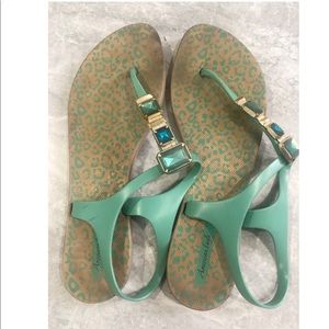 American Eagle Mint Green Sling Sandals